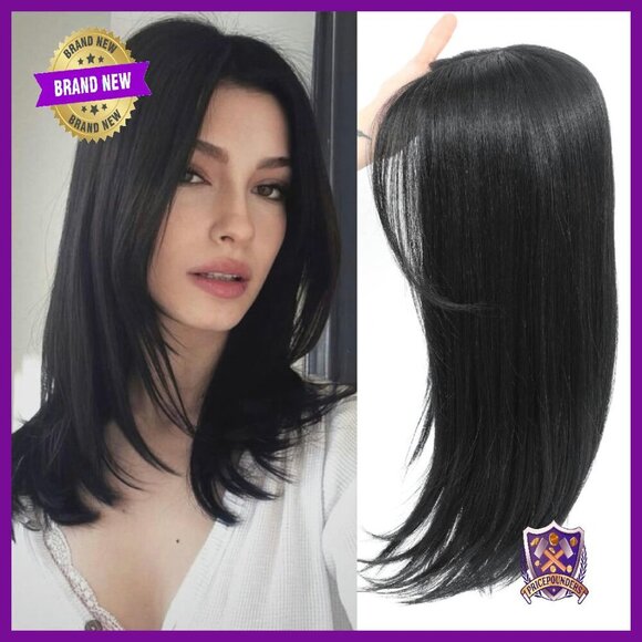 20 Inch Synthetic Hair Topper for Thinning Hair, Heat Resistant Clip In main image 5
